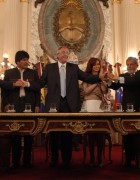 Evo Morales, Ernst Kirchner, Lula da Silva, Chavez, Bolivia, Argentina, Brasile, Venezuela. Istituzione del Banco do Sur